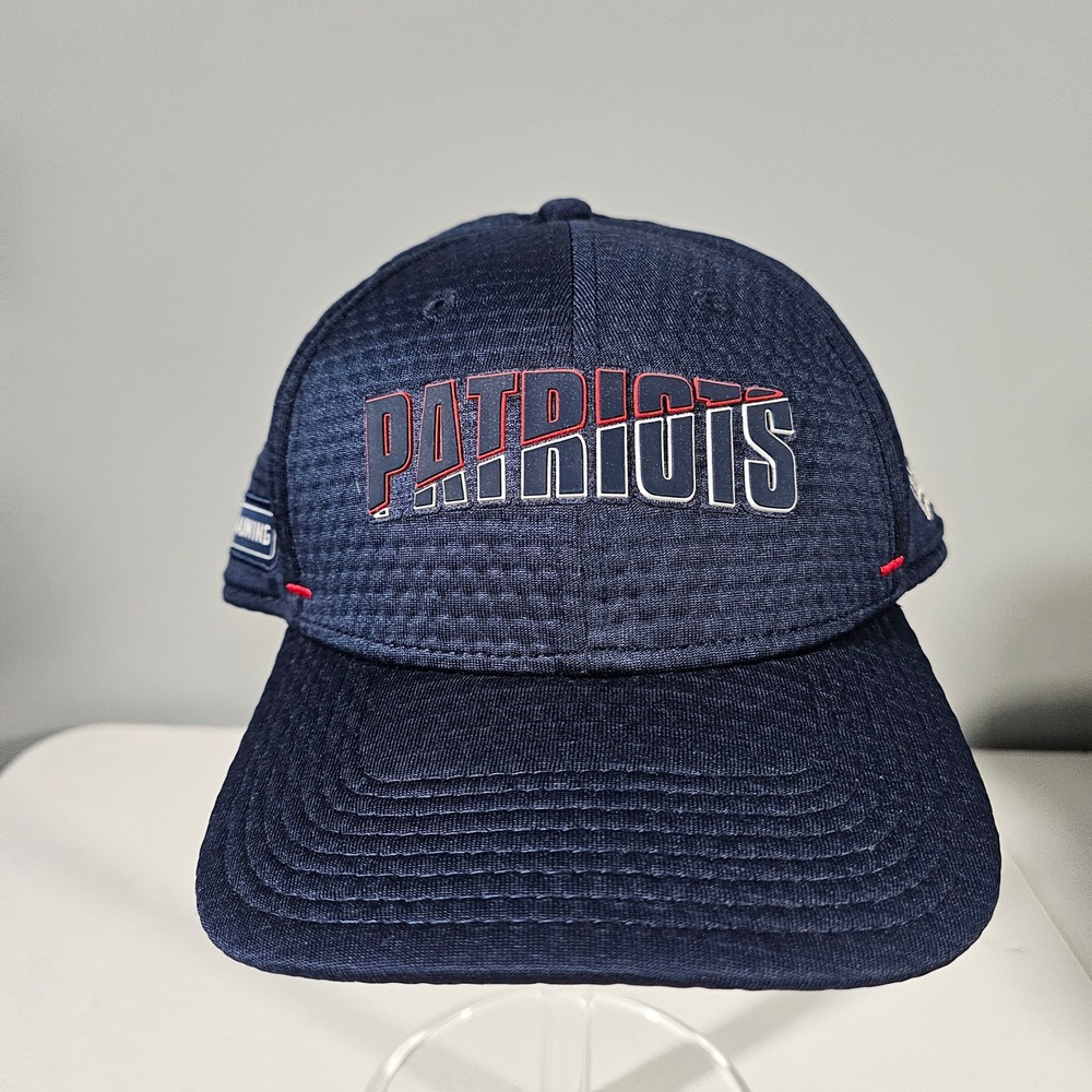 New Era Hat Mens L/XL Navy Blue New England Patriots NFL Training 39THIRTY Cap
